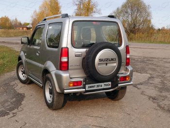 13 399 р. Защита задняя (нержавейка 42,4*60,3 мм), ТСС Тюнинг Suzuki Jimny JB23/JB43 2-ой рестайлинг (2012-2018)  с доставкой в г. Новочеркасск. Увеличить фотографию 1