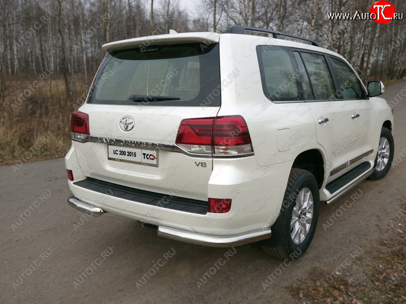 20 999 р. Защита задняя (уголки, нержавейка 76,1 мм) ТСС Тюнинг  Toyota Land Cruiser Prado  J150 (2013-2017) 1-ый рестайлинг  с доставкой в г. Новочеркасск