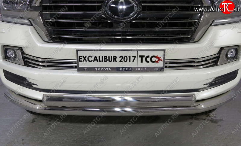 12 299 р. Декоративная вставка решетки радиатора (EXCALIBUR) ТСС Тюнинг  Toyota Land Cruiser  200 (2015-2021) 2-ой рестайлинг (d 16 мм)  с доставкой в г. Новочеркасск