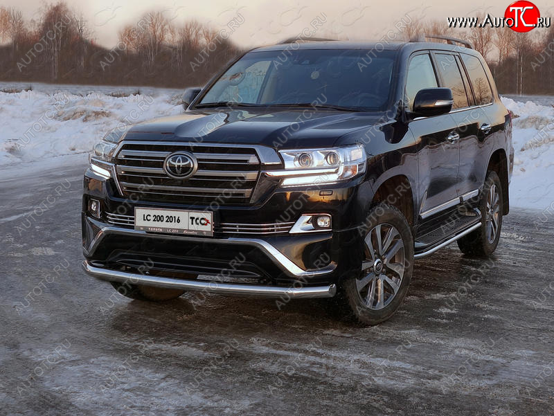 26 699 р. Защита переднего бампера нижняя d76,1 мм (EXECUTIVE) ТСС Тюнинг Toyota Land Cruiser 200 2-ой рестайлинг (2015-2021) (нержавейка)  с доставкой в г. Новочеркасск