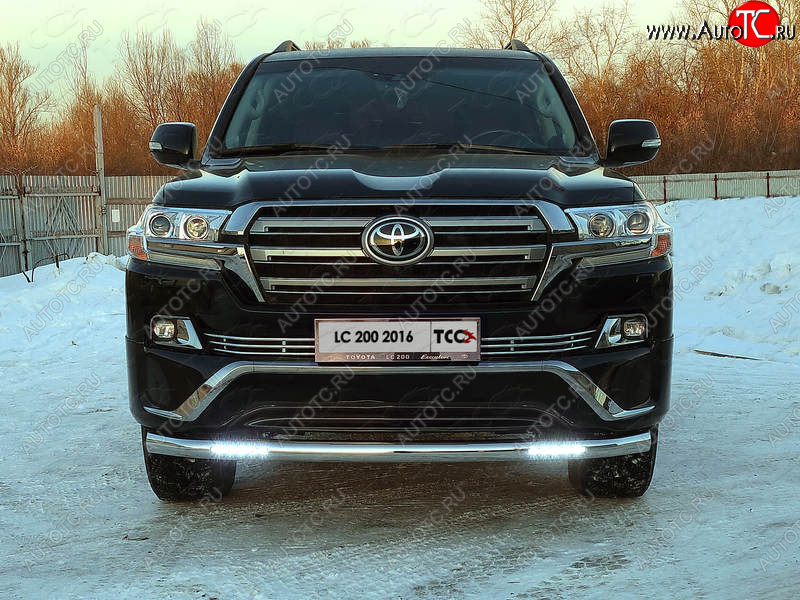 44 999 р. Защита переднего бампера нижняя с ДХО 76,1 мм ТСС Тюнинг  Toyota Land Cruiser  200 (2015-2021) 2-ой рестайлинг (EXECUTIVE)  с доставкой в г. Новочеркасск