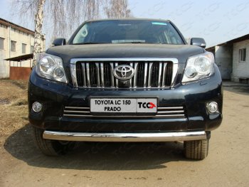 Декоративная вставка решетки радиатора ТСС Тюнинг Toyota (Тойота) Land Cruiser Prado (Лэнд)  J150 (2009-2013) J150 дорестайлинг ()