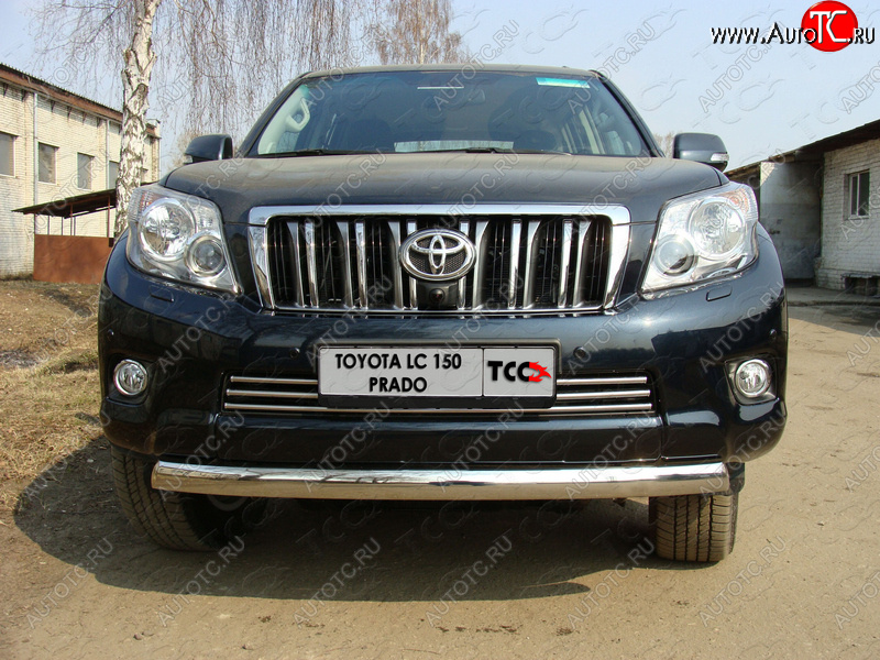 9 349 р. Декоративная вставка решетки радиатора ТСС Тюнинг  Toyota Land Cruiser Prado  J150 (2009-2013) дорестайлинг (d 16 мм)  с доставкой в г. Новочеркасск