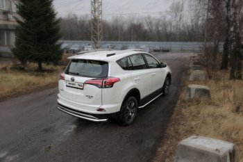 Защита задняя (центральная нержавейка 60,3 мм) ТСС Тюнинг Toyota (Тойота) RAV4 (рав)  XA40 (2015-2019) XA40 5 дв. рестайлинг