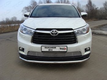 Декоративная вставка решетки радиатора ТСС Тюнинг Toyota (Тойота) Highlander (Хайлэндер)  XU50 (2013-2017) XU50 дорестайлинг