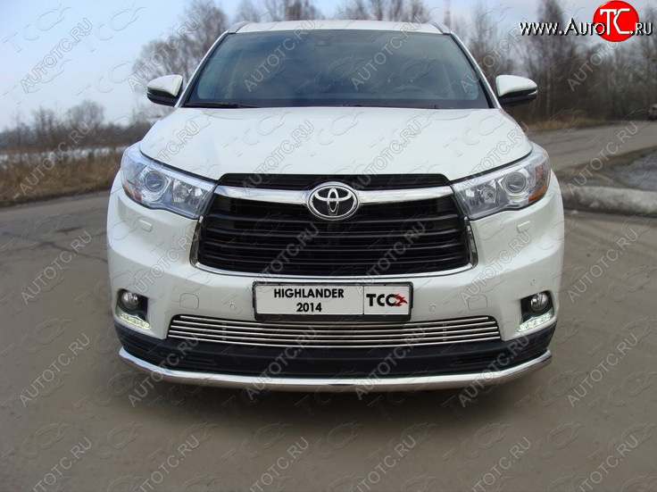 13 999 р. Декоративная вставка решетки радиатора ТСС Тюнинг  Toyota Highlander  XU50 (2013-2017) дорестайлинг (d 16 мм)  с доставкой в г. Новочеркасск