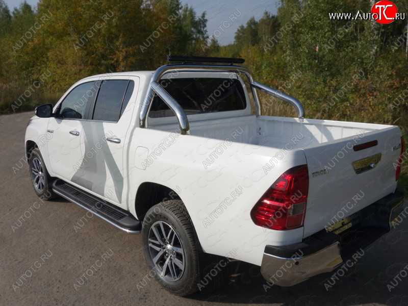 55 999 р. Защита кузова (нержавейка Ø76,1) ТСС Тюнинг  Toyota Hilux  AN120 (2016-2024) дорестайлинг, 1-ый рестайлинг, 2-ой рестайлинг (без крышки)  с доставкой в г. Новочеркасск