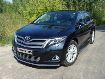 Защита переднего бампера нижняя d42,4 мм ТСС Тюнинг Toyota Venza GV10 рестайлинг (2012-2016)  (нержавейка)