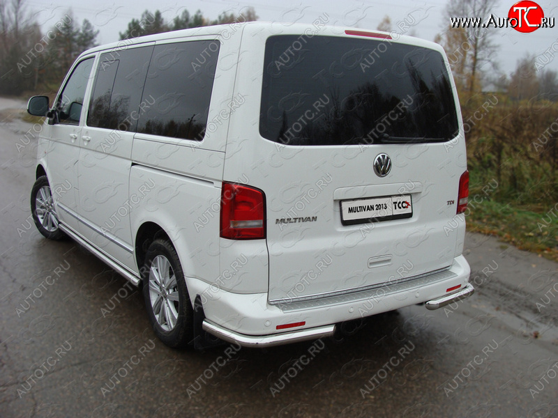 21 799 р. Защита заднего бампера (уголки, d60,3 мм) TCC  Volkswagen Multivan  T5 (2009-2015) рестайлинг  с доставкой в г. Новочеркасск