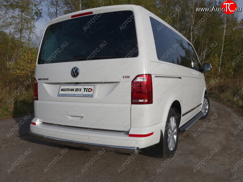 25 999 р. Защита заднего бампера (овальная, d75х42 мм) TCC Volkswagen Multivan T6 дорестайлинг (2016-2019)  с доставкой в г. Новочеркасск