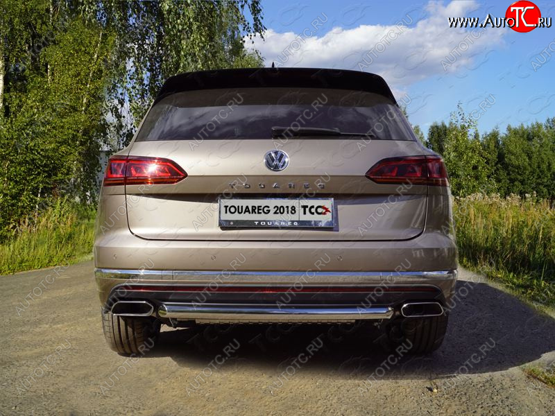 18 699 р. Защита задняя (нержавейка 60,3 мм) ТСС Тюнинг  Volkswagen Touareg  CR (2018-2024)  с доставкой в г. Новочеркасск