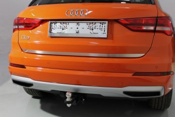 Накладка на заднюю дверь (лист шлифованный), ТСС Тюнинг Audi Q3 F3 (2018-2022)  (нержавейка)