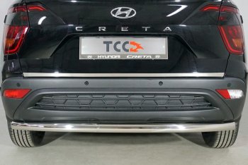 2 569 р.  Накладка на заднюю дверь, ТСС Тюнинг  Hyundai Creta  SU (2020-2022) (Лист шлифованный)  с доставкой в г. Новочеркасск. Увеличить фотографию 1