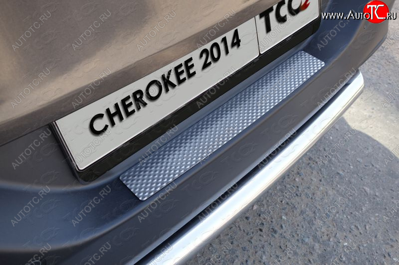 1 289 р. Накладка на задний бампер ТСС Тюнинг  Jeep Cherokee  KL (2014-2017) дорестайлинг (Декоративная)  с доставкой в г. Новочеркасск