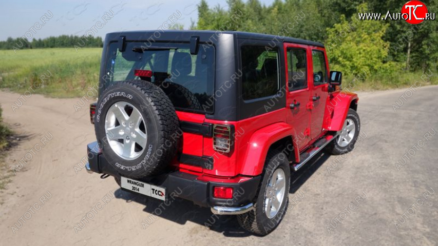 5 349 р. Накладки на задний бампер, ТСС Тюнинг Jeep Wrangler JK (2007-2018) (декоративные)  с доставкой в г. Новочеркасск