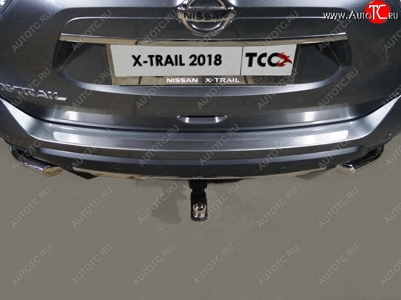 1 899 р. Накладка на задний бампер, ТСС Тюнинг  Nissan X-trail  3 T32 (2017-2022) рестайлинг (Лист шлифованный)  с доставкой в г. Новочеркасск