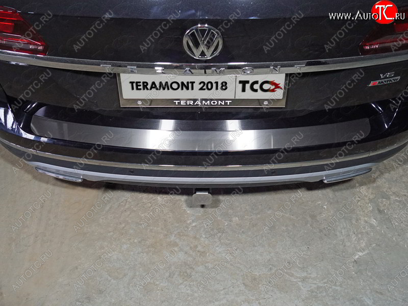 3 199 р. Накладка на задний бампер, ТСС Тюнинг  Volkswagen Teramont  CA1 (2016-2020) дорестайлинг (Лист шлифованный)  с доставкой в г. Новочеркасск