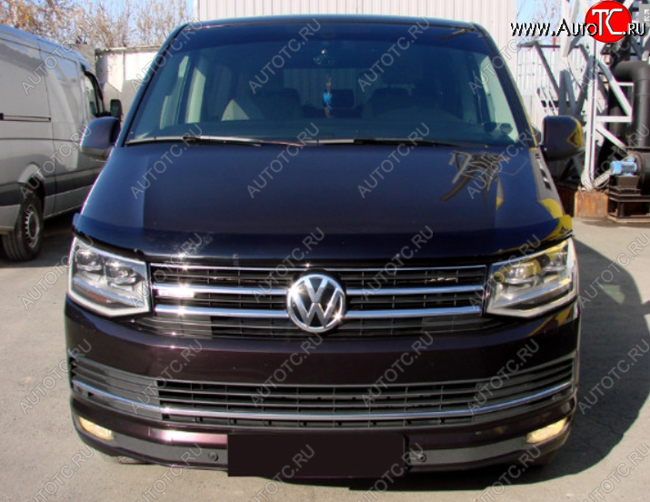 2 879 р. Дефлектор капота SIM Volkswagen Transporter T6 дорестайлинг (2015-2019)  с доставкой в г. Новочеркасск