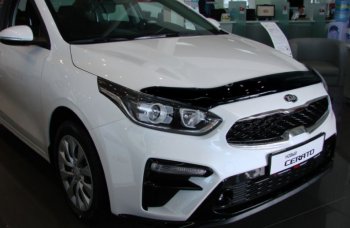 2 499 р. Дефлектор капота SIM KIA Cerato 4 BD дорестайлинг седан (2018-2021)  с доставкой в г. Новочеркасск. Увеличить фотографию 1