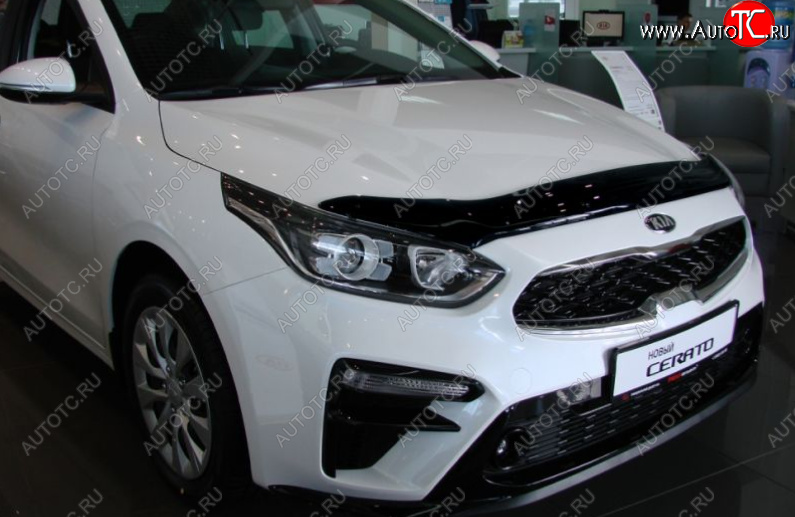 2 499 р. Дефлектор капота SIM KIA Cerato 4 BD дорестайлинг седан (2018-2021)  с доставкой в г. Новочеркасск