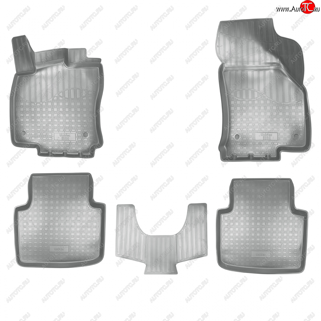 2 999 р. Коврики салонные Norplast  3D  Skoda Superb  B8 (3V) (2015-2019) лифтбэк дорестайлинг (серый)  с доставкой в г. Новочеркасск