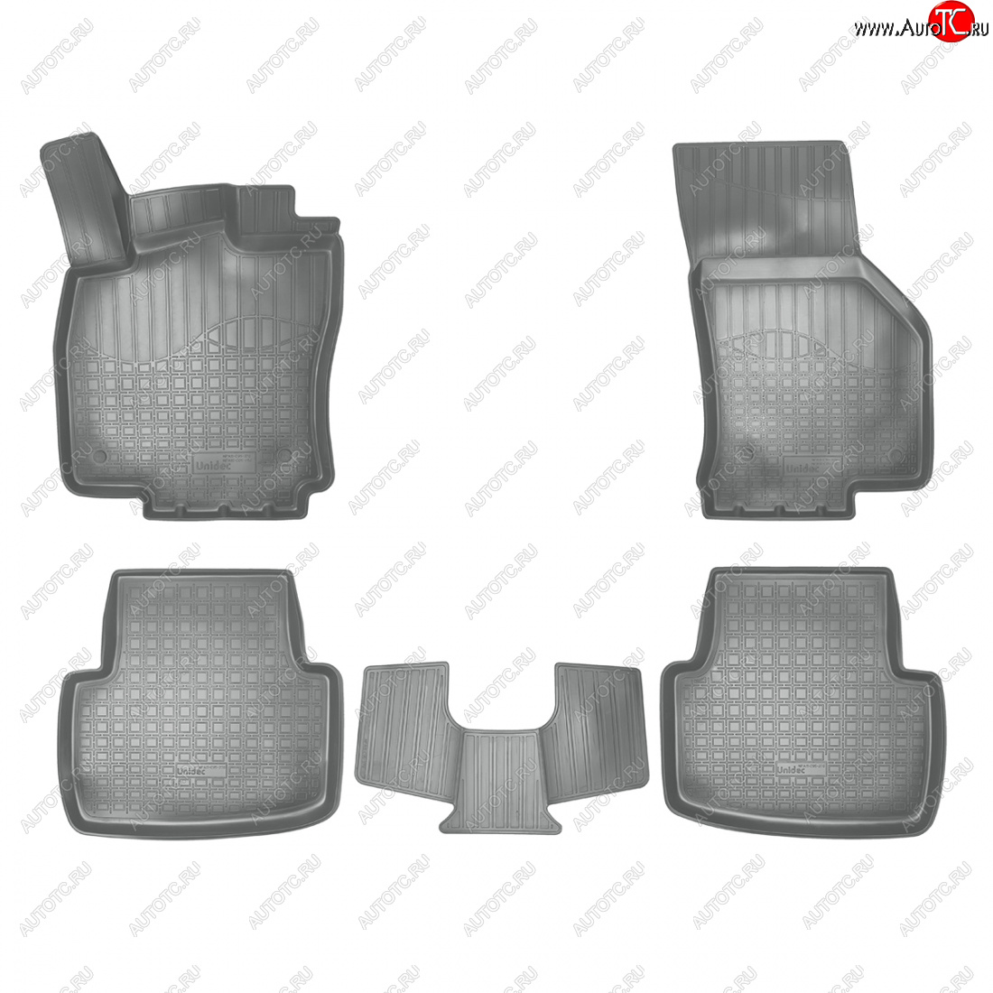 2 999 р. Коврики салонные 3D Norplast  Volkswagen Passat  B8 (2015-2019) седан дорестайлинг, универсал дорестайлинг (серый)  с доставкой в г. Новочеркасск