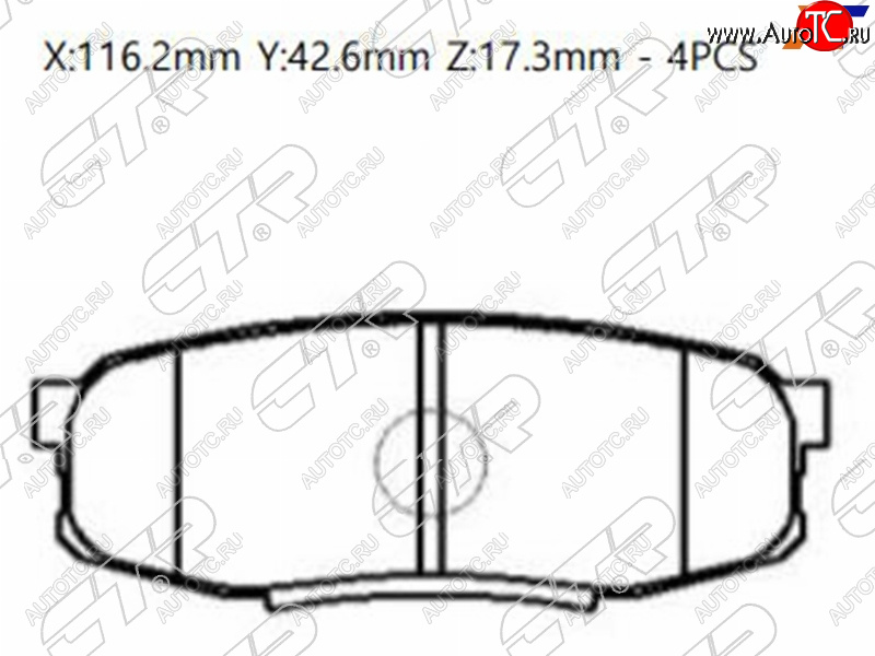 2 279 р. Колодки тормозные CTR (задние)  Lexus LX570 (J200), Toyota Land Cruiser (200), Sequoia, Tundra (XK50)  с доставкой в г. Новочеркасск