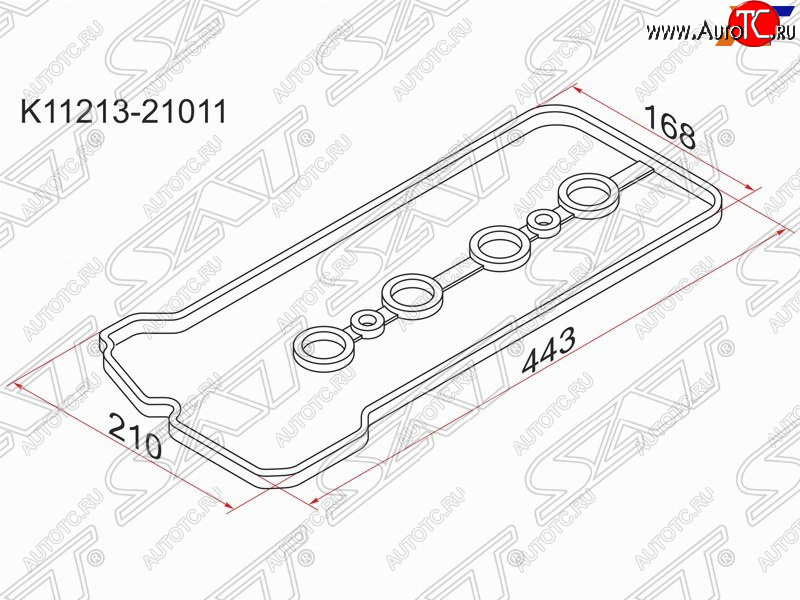 389 р. Прокладка клапанной крышки (1NZ-FE, 2NZ-FE) SAT  Toyota Corolla  E120 (2000-2004) седан дорестайлинг, универсал дорестайлинг, хэтчбек 5 дв. дорестайлинг  с доставкой в г. Новочеркасск