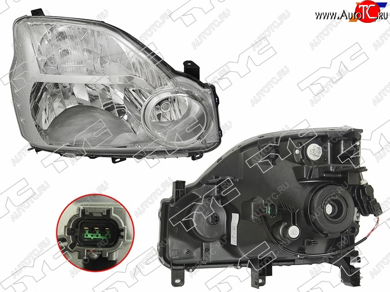 19 999 р. Фара правая (с электрокорректором, Евросвет) TYC  Nissan X-trail  2 T31 (2007-2011) дорестайлинг  с доставкой в г. Новочеркасск