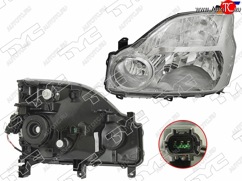 19 999 р. Фара левая (с электрокорректором, Евросвет) TYC  Nissan X-trail  2 T31 (2007-2011) дорестайлинг  с доставкой в г. Новочеркасск