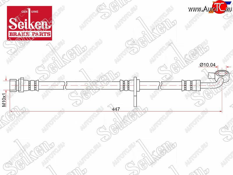 1 599 р. Шланг тормозной передний RH=LH SEIKEN  Honda Jazz (2015-2018)  с доставкой в г. Новочеркасск