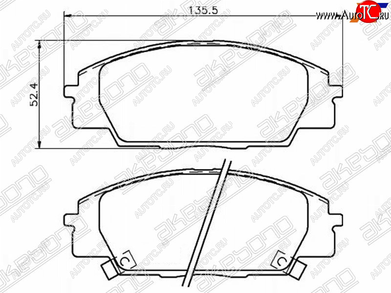 3 169 р. Колодки тормозные перед FL-FR SAT  Honda Civic ( FN,  FK,FN) (2005-2012) купе дорестайлинг, хэтчбэк 5 дв. дорестайлинг, купе рестайлинг, хэтчбэк 5 дв. рестайлинг  с доставкой в г. Новочеркасск