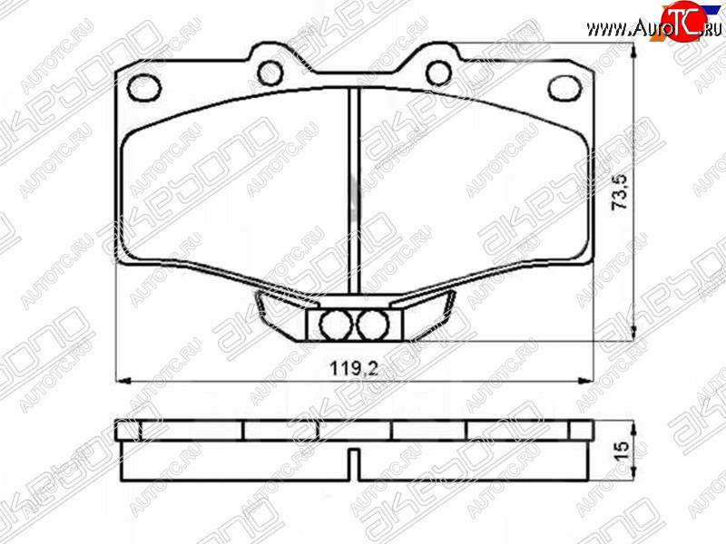 1 849 р. Колодки тормозные перед FL-FR SAT  Toyota Fortuner AN50/AN60 дорестайлинг (2004-2008)  с доставкой в г. Новочеркасск