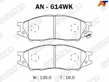 2 289 р. Колодки тормозные перед FR-FL SAT Nissan Sunny B15 (1998-2004)  с доставкой в г. Новочеркасск. Увеличить фотографию 1