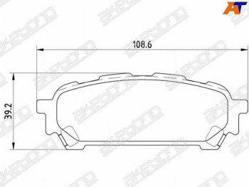 Колодки тормозные зад RH-LH SAT Subaru Forester (SF,  SG,  SH,  SJ,  SK/S14), Impreza (GC,  GF,  GD,  GG,  GE,  GH,  GJ,  GK)