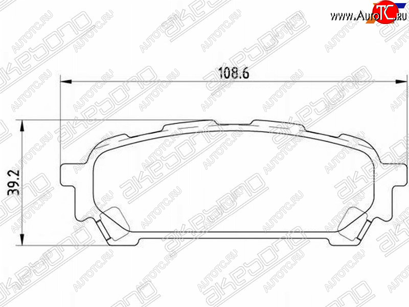 1 849 р. Колодки тормозные зад RH-LH SAT  Subaru Forester (SF,  SG,  SH,  SJ,  SK/S14), Impreza (GC,  GF,  GD,  GG,  GE,  GH,  GJ,  GK)  с доставкой в г. Новочеркасск