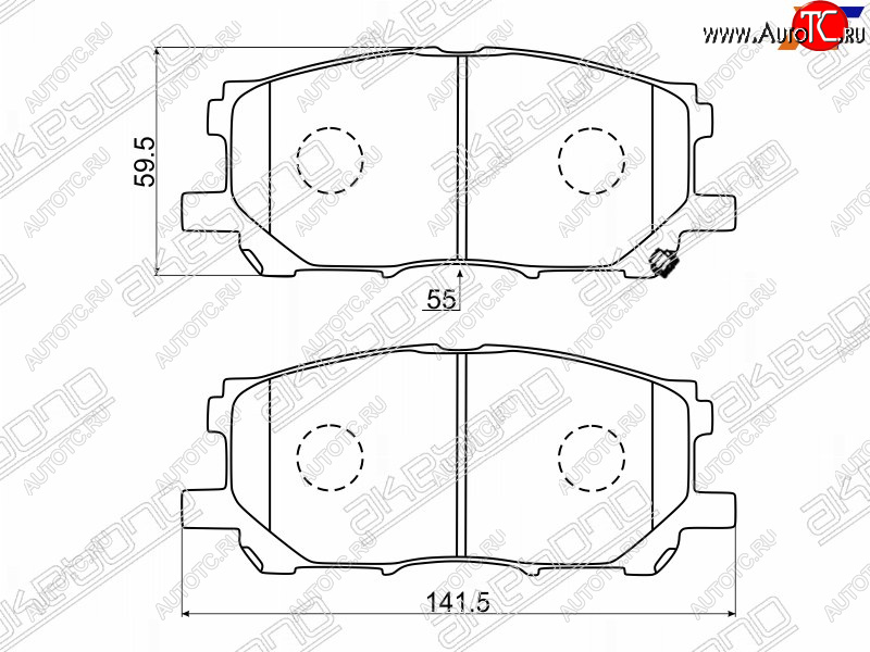 1 699 р. Колодки тормозные перед FL-FR SAT  Lexus RX300 (XU30), RX330 (XU30), RX350 (XU30,  AL10,  AL20), Toyota Harrier (XU10,  XU30,  XU60,  XU80)  с доставкой в г. Новочеркасск