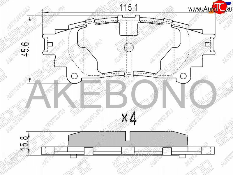 1 389 р. Колодки тормозные задние RH-LH SAT Lexus RX450 AL20 дорестайлинг (2015-2019)  с доставкой в г. Новочеркасск