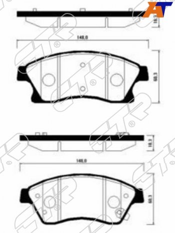 2 199 р. Копируемое: Колодки тормозные передние FL-FR SAT Opel Astra J универсал дорестайлинг (2009-2012) (диски 300 мм)  с доставкой в г. Новочеркасск. Увеличить фотографию 1