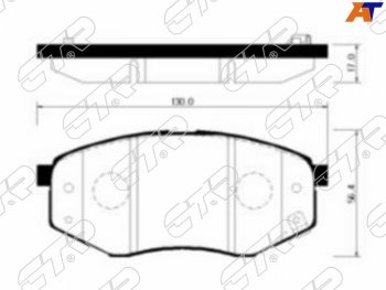 Колодки тормозные передние FR-FL SAT   IX20  JC, Sonata  YF