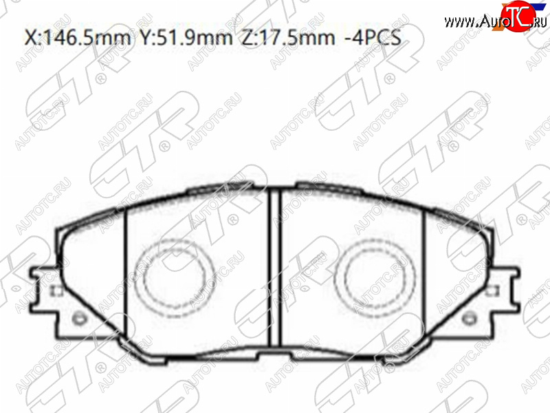 2 199 р. Колодки тормозные перед FL-FR SAT  Toyota RAV4 XA30 5 дв. 1-ый рестайлинг (2008-2010)  с доставкой в г. Новочеркасск