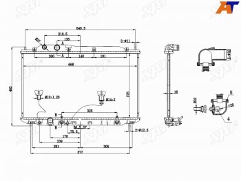 Радиатор SAT Honda Civic FN купе рестайлинг (2008-2012)