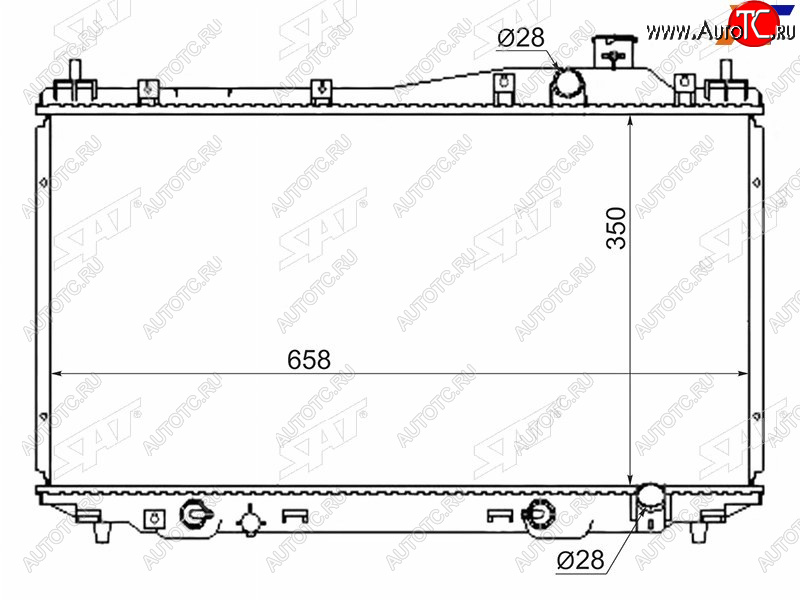 5 399 р. Радиатор SAT  Honda City  GD - Civic ( ES,  EU)  с доставкой в г. Новочеркасск