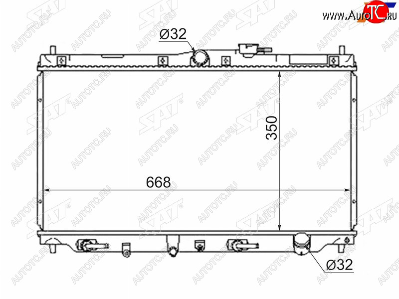 7 799 р. Радиатор SAT  Honda Accord ( CA,  CB) (1985-1991) седан, седан дорестайлинг  с доставкой в г. Новочеркасск