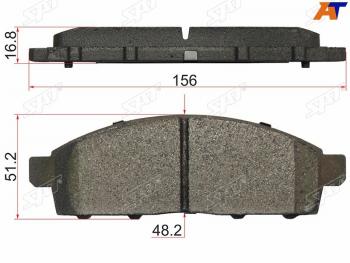 1 689 р. Колодки тормозные передние FL-FR SAT Mitsubishi Challenger (2008-2015)  с доставкой в г. Новочеркасск. Увеличить фотографию 1