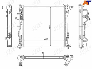 Радиатор охлаждающей жидкости SAT  Hyundai (Хюндаи) Tucson (Туссон)  TL (2015-2021), KIA (КИА) Sportage (Спортаж)  4 QL (2016-2022)