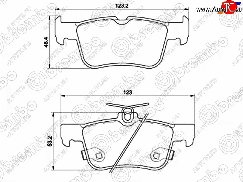 5 999 р. Колодки тормозные задние RH-LH SAT  Ford Galaxy  CK,CD390 - S-Max  CJ  с доставкой в г. Новочеркасск