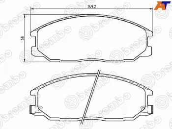 Колодки тормозные перед FL-FR SAT SSANGYONG Actyon Sport (2012-2024)