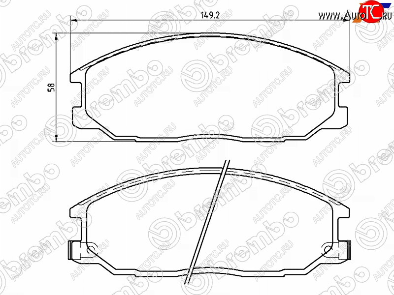 4 099 р. Колодки тормозные перед FL-FR SAT SSANGYONG Actyon Sport (2012-2024)  с доставкой в г. Новочеркасск