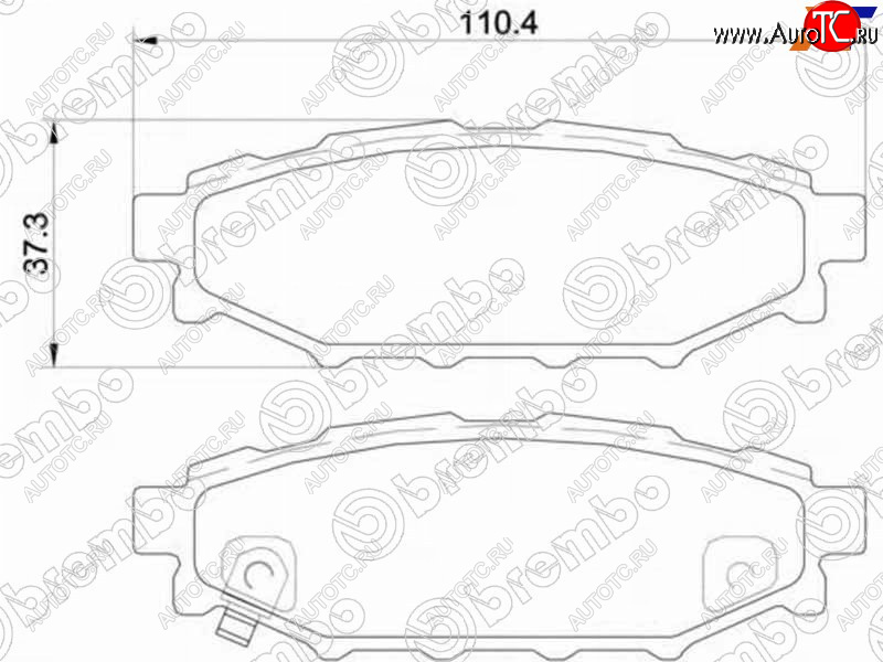 2 799 р. Колодки тормозные задние RH-LH SAT Subaru Forester SH (2008-2013)  с доставкой в г. Новочеркасск